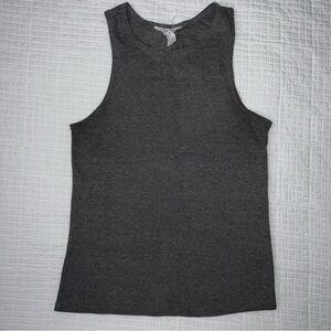 Forever 21 High Neck Grey Ribbed Tank Top
• Size Small